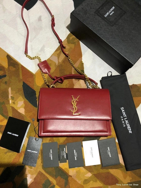 Tony Luxuries SUNSET SATCHEL MEDIUM LEATHER IN SMOOTH YSL 0814